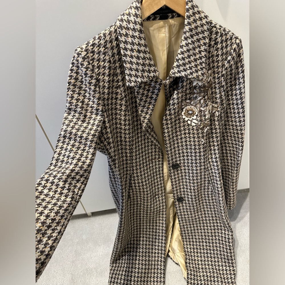 Express Design Studio Patterned Peacoat. Size L. - image 1